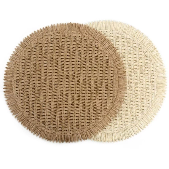 Mantel individual Eurofirany elegante base para platos glamour Joan beige