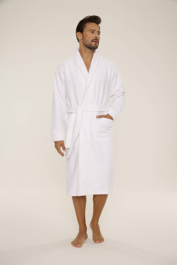 735 Bata de hombre Manuele De Lafense - blanco