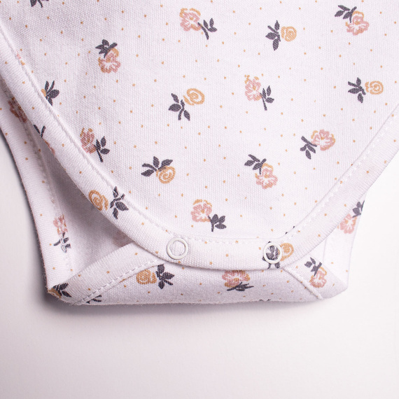 Body de algodón para niña con manga corta y diseño floral – Nicol, 220094