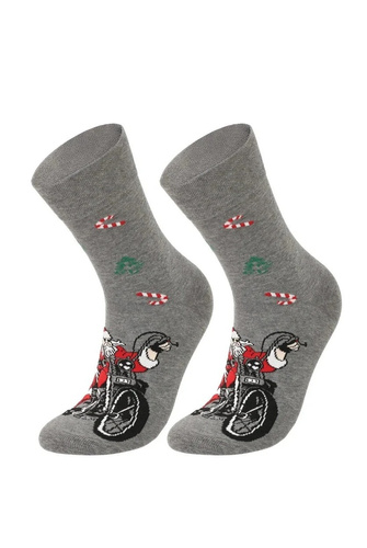 Calcetines de hombre Moraj CMLS700-007 rojos de algodón con diseño de galletas en lata