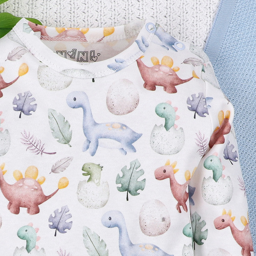 ABN-5564 Body Dino Explorer de algodón orgánico estampado Nini, manga larga