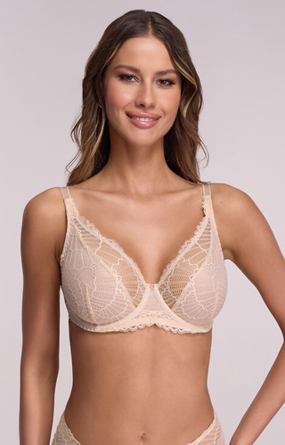 2200 Sujetador suave Ava - encaje beige, con aros
