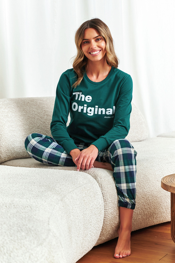 7340 Doctor Nap - Pijama de mujer "The Original" | 100% algodón, producción polaca - esmeralda