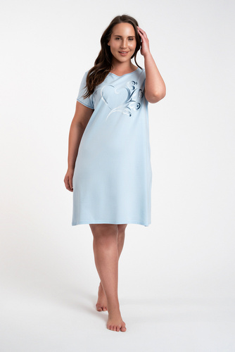 Arietta camisón manga corta Moda Italiana - azul