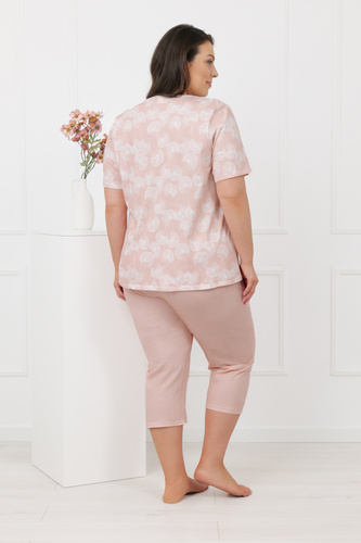 Pijama mujer Eleni Italian Fashion 100% algodón, manga corta, 3/4