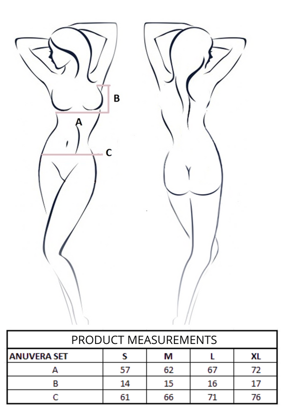 Anuvera Set Black Passion negro - elegante conjunto de lencería para mujer