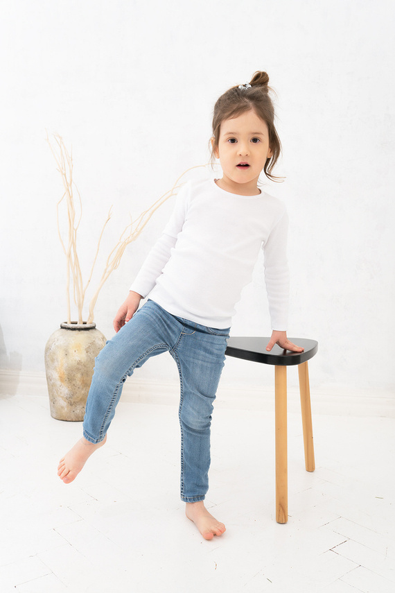 Camiseta Tosia para niña, manga larga Italian Fashion- blanca