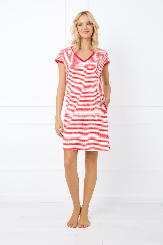 Flota camisa manga corta mujer Moda Italiana - estampado rojo