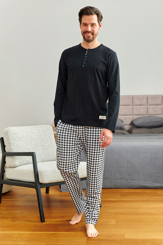 7369 Doctor Nap Pijama de algodón para hombre - corte clásico y comodidad natural para cualquier salida nocturna