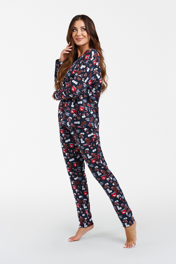 Cookies Pijama de señora manga larga y pantalón largo Moda Italiana - estampado