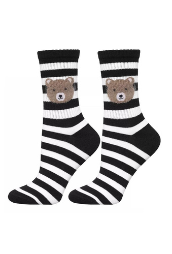 Moraj calcetines de las mujeres CSL250-938 - algodón con lindo oso de peluche