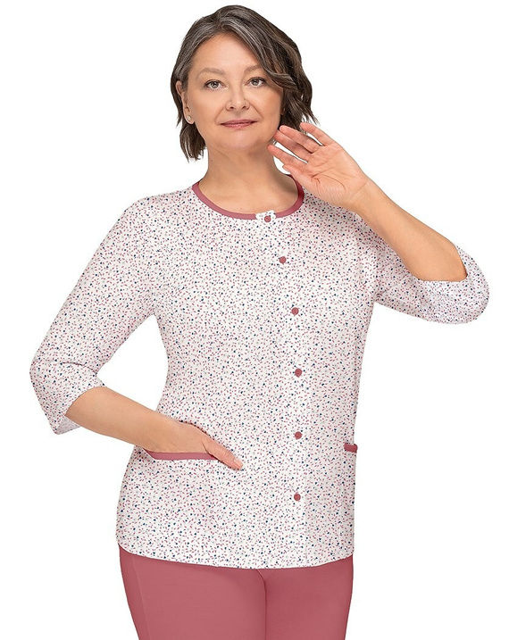 Pijama Kasia II 266 Martel burdeos 23- pijama de mujer de algodón con botones