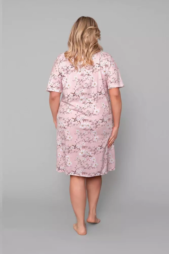 Alwa camisón manga corta Moda Italiana - estampado rosa