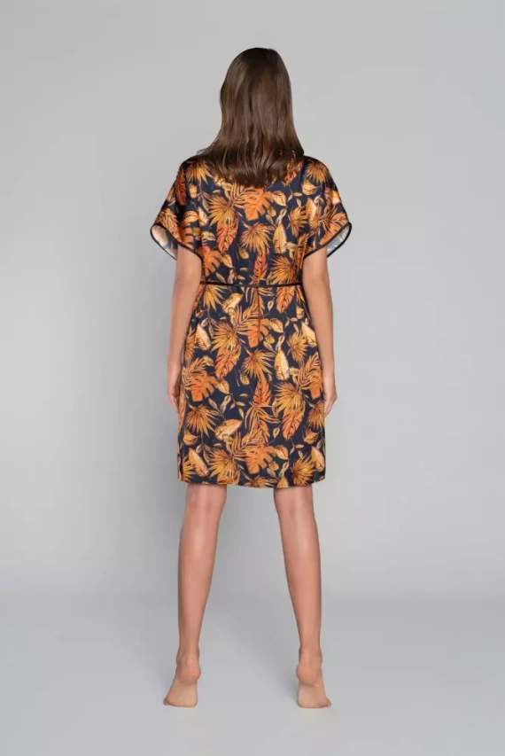 Albornoz de señora Monstera Fashion- estampado italiano