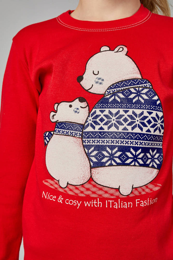 Arktyka Pijama niño Moda Italiana - rojo/estampado