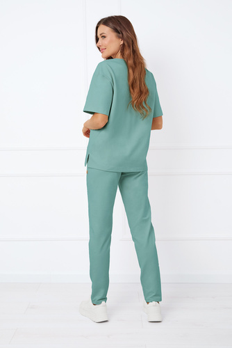 Caro Blusa manga corta Moda Italiana - salvia