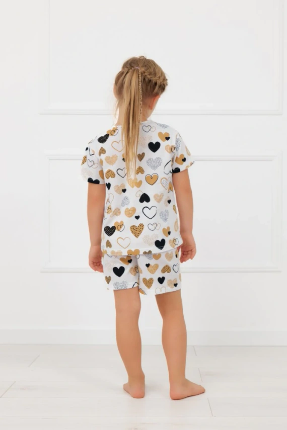 Pijama niña Ariela Italian Fashion - algodón, manga corta, short