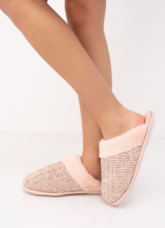 Sensis Tova zapatillas de casa para mujer rosas con pelo suela de goma 36–41