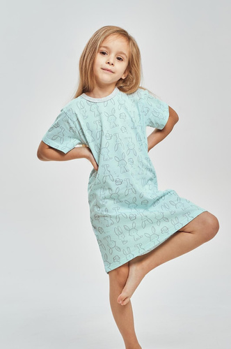 Camisón niña 3547 Arleta Taro 100% algodón turquesa