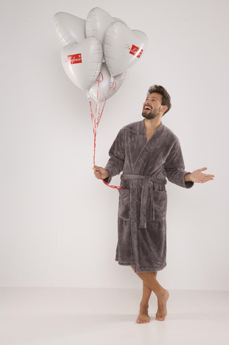 391 Albornoz de hombre Hugo De lafense - gris