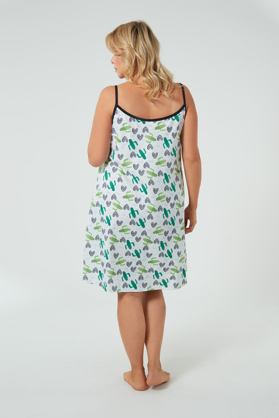 Camisón Picos, tirante estrecho Moda Italiana - estampado