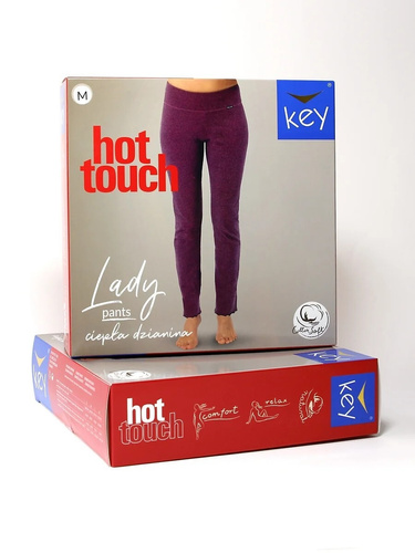 KEY Hot Touch LHE 729 5 beige pantalones cálidos de mujer 95% algodón pierna recta