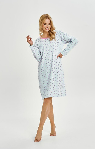 3447 Yolanda Camisa Taro Mujer - algodón con elastano, estampado floral, manga larga