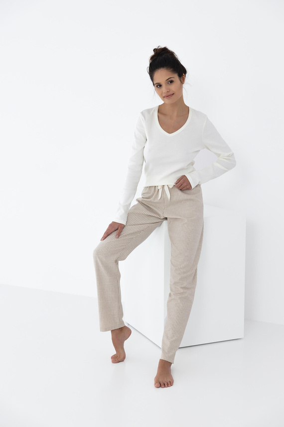 Dinah Pijama de mujer Sensis Flannel - crema-beige