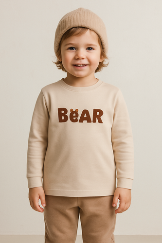 Blusa infantil Oso Bambarillo beige | Algodón, manga larga
