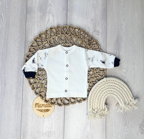 Cardigan bebé Mamatti KA16010 Barcos – algodón con botones