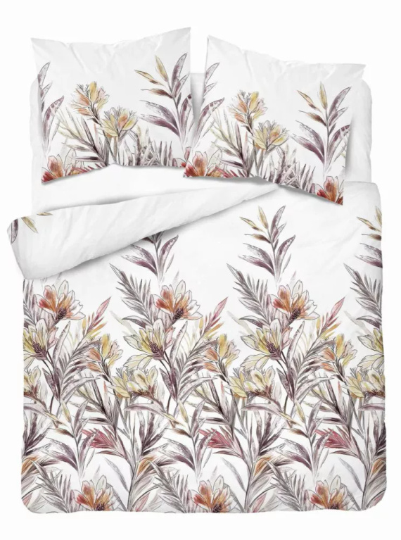 5504 B Ropa de cama de algodón Flores tropicales Naturalis- Detexpol blanco