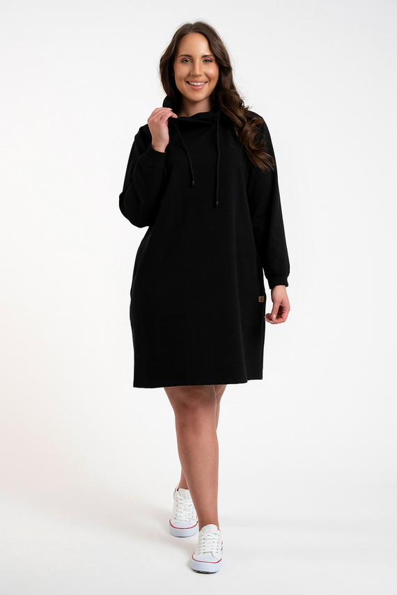 Malmo túnica de manga larga para mujer Italian Fashion - negro