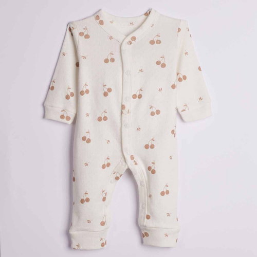 224021 Nicol Pijama para bebé 100% algodón calado cerezas crema