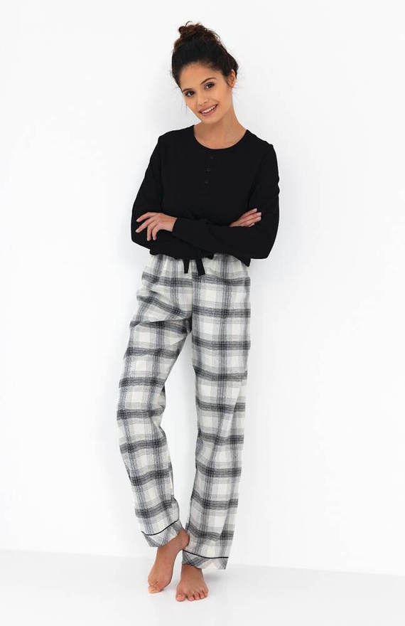 Pijama de franela para mujer Blanche Sensis - negro