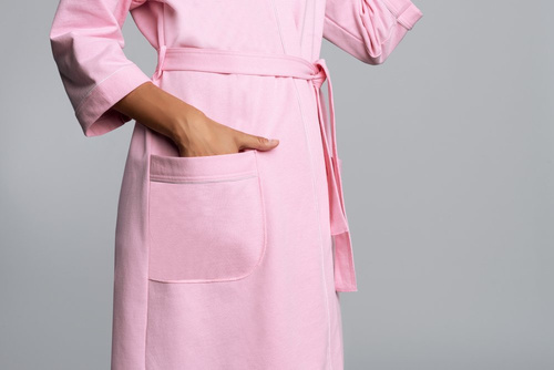 Kalia Ladies Albornoz manga 3/4 Moda Italiana- rosa