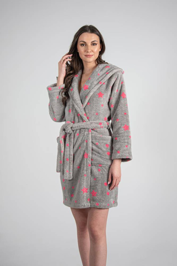 albornoz corto para mujer 673 Stars Forex - gris