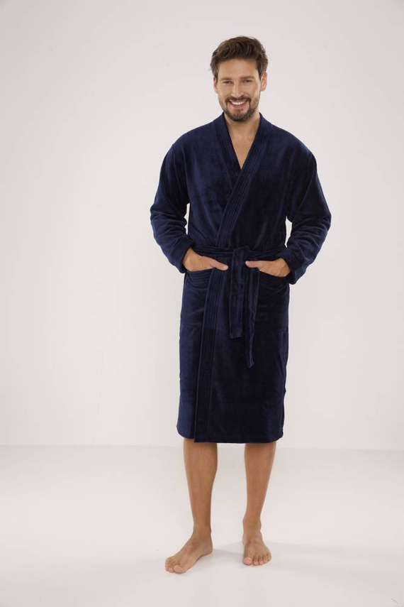 391 Albornoz de hombre Hugo De lafense - azul marino