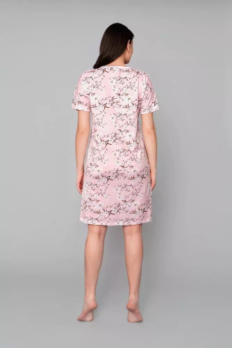 Alwa camisón manga corta Moda Italiana - estampado rosa