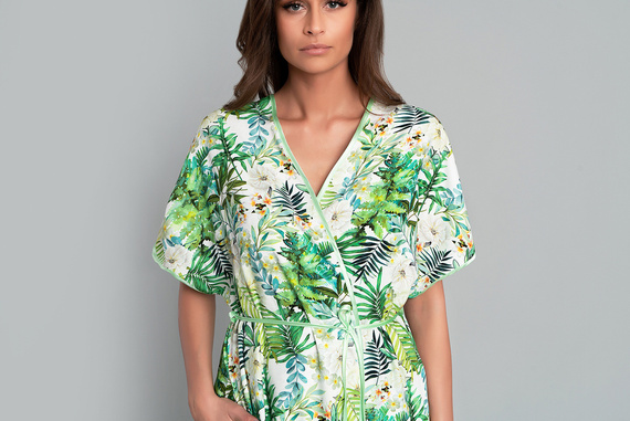 Florina Albornoz de mujer Moda Italiana - estampado de hojas