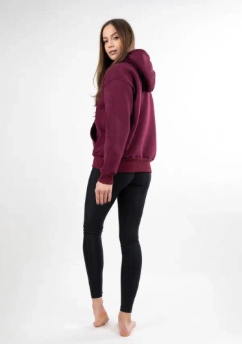 DK-K-B10 DKaren burdeos - conjunto de leggings y sudadera para mujer, cómodo y elegante