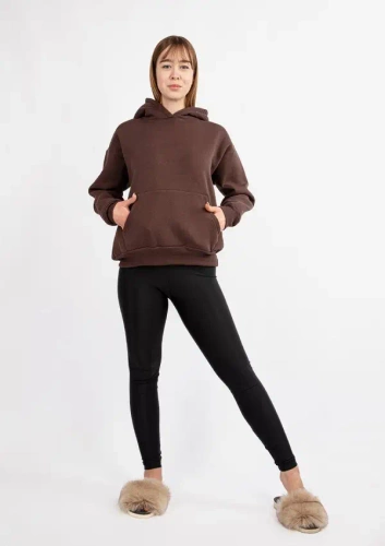 DK-K-B10 DKaren chocolate conjunto de leggings y blusa para mujer, cómodo y elegante