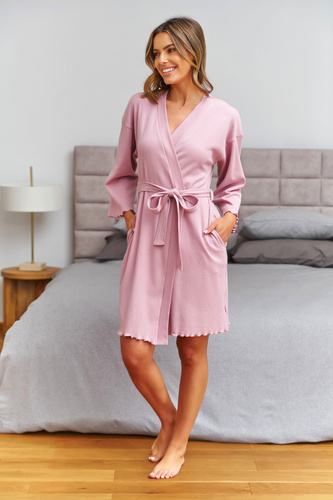 Doctor Nap 7465 albornoz mujer algodón kimono rosa