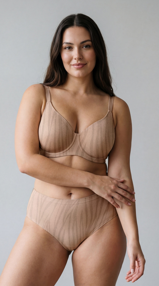 Biustonosz Soft Unikat Lima beige con copa blanda cómodo