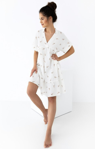 Camisón de muselina Nastia Sensis - crudo