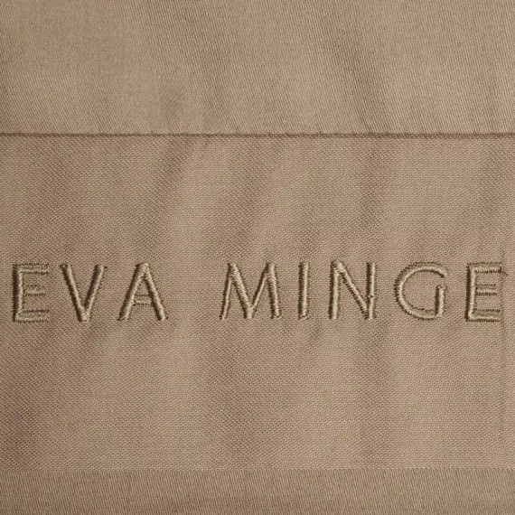 1E Elegante ropa de cama de satén Eva Minge Eurofirany marrón claro | macrosatin 100% algodón