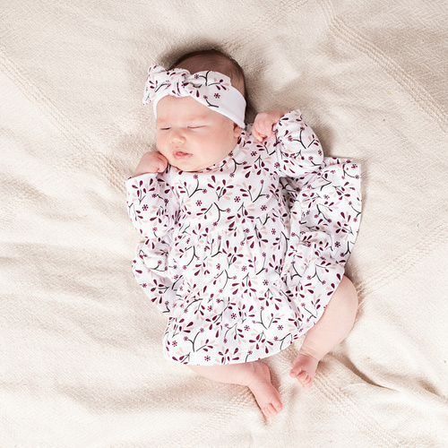 217159 Alisa Nicol vestido-cuerpo - algodón, manga larga, estampado floral