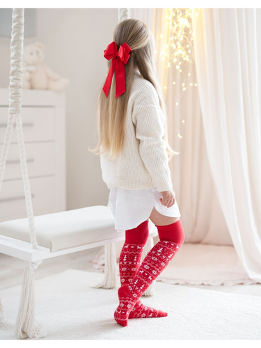 1177.001 Calcetines de Navidad para niños Milena - algodón suave, rojo