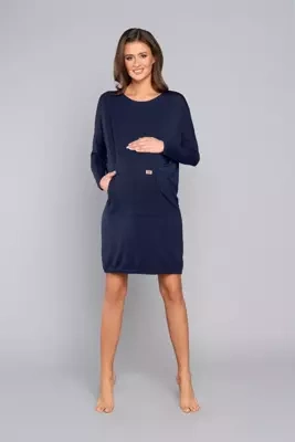 Tirana Túnica de señora y premamá Moda Italiana - azul marino