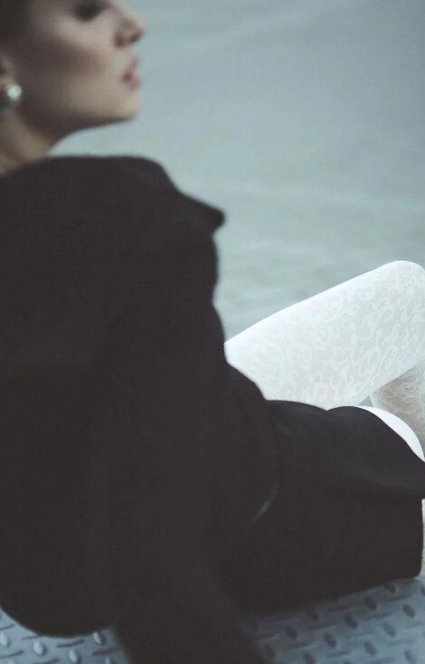 1235 Medias Perse Gabriella ecru- ornamento 60 den, tecnología 3D