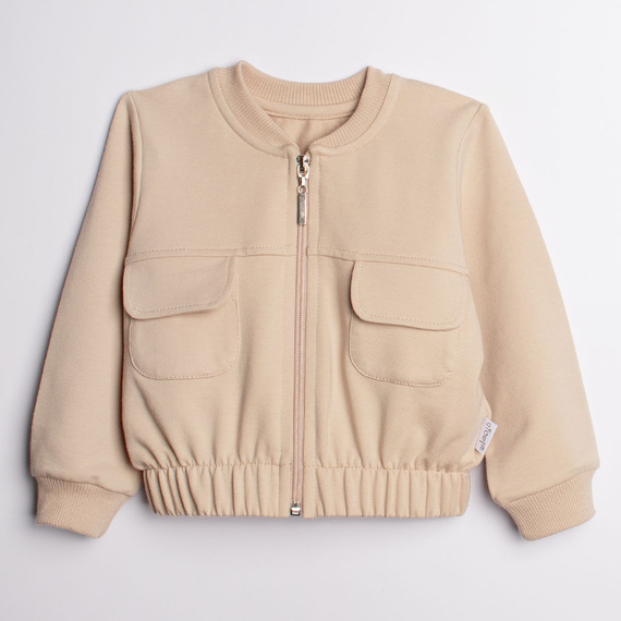 221274 Kiku Nicol sudadera beige para niña corte corto